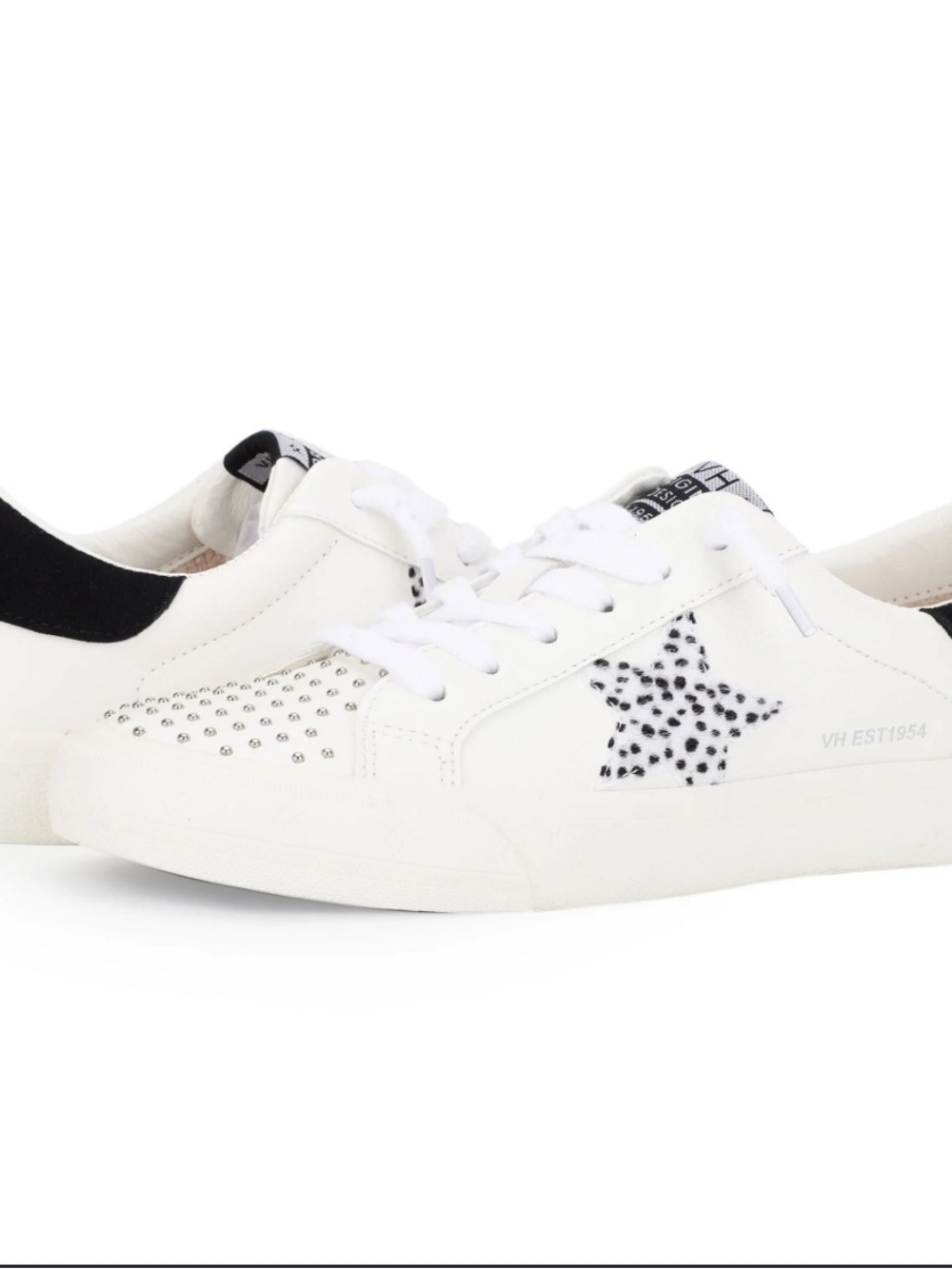 Vintage Havana White Sneakers with Black Star Accent